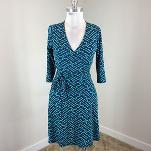 41 Hawthorn Stitch Fix Xs S Green Navy Blue dress